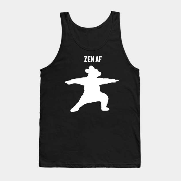 Zen Af Bear, Yoga Meditation Funny Tank Top by dukito